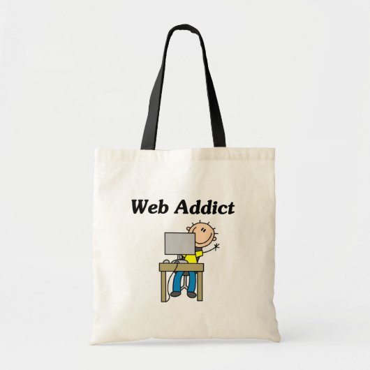 Webverslaafde Tote Bag (Voorkant)