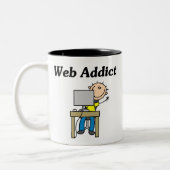 Webverslaafde Tweekleurige Koffiemok (Links)