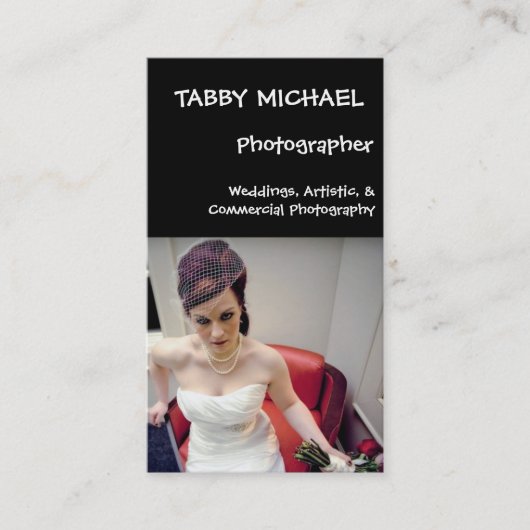 wed7, TABBY MICHAEL, Fotograaf, Weddings, Ar... Visitekaartje (Voorkant)