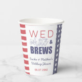 Wed White en Brews — 4 juli — stelletjes Papieren Bekers (Achterkant)