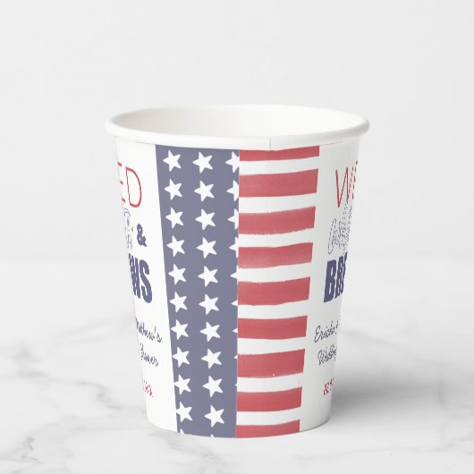 Wed White en Brews — 4 juli — stelletjes Papieren Bekers (Rechts)