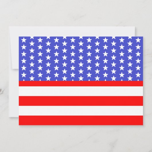 Wed, White en I Do Patriotic Bachelorette Party Kaart (Achterkant)