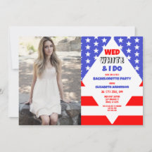 Wed, White en I Do Patriotic Bachelorette Party