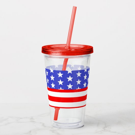 Wed, White en ik doen een patriottisch bruiloft ev Acryl Drinkbeker (Achterkant)