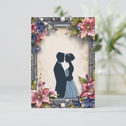 Wedbloemuitnodiging Kaart (Staand voorkant)