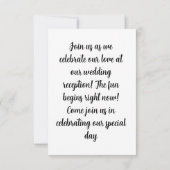 Wedbloemuitnodiging Kaart (Achterkant)