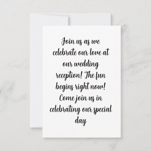 Wedbloemuitnodiging Kaart (Achterkant)