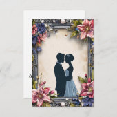 Wedbloemuitnodiging Kaart (Voorkant / Achterkant)