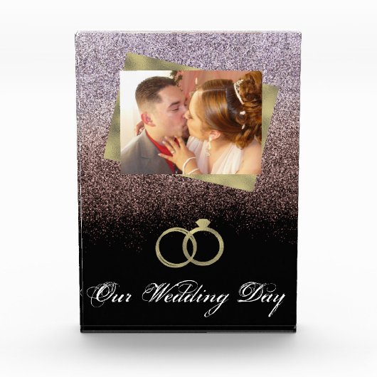 Weddag Chic Faux Glitter Folie Rings Fotoblokken (Voorkant)