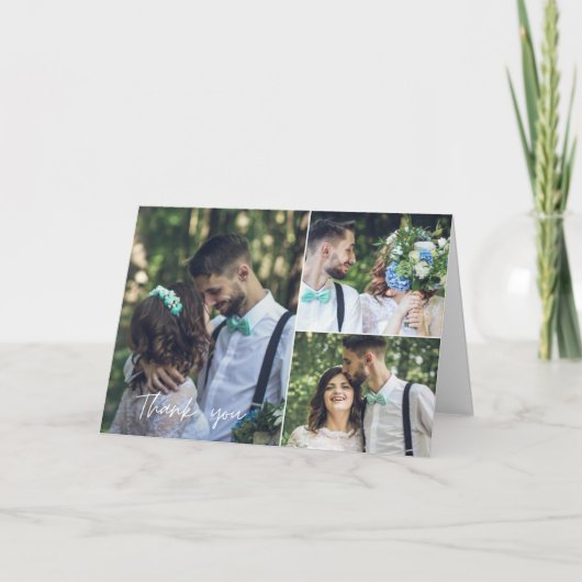 Weddag Foto Collage Hartelijk dank Kaart (Voorkant)