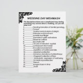 WEDDAG MISHMASH GAME PAPIER BRIEFHOOFD (Staand voorkant)