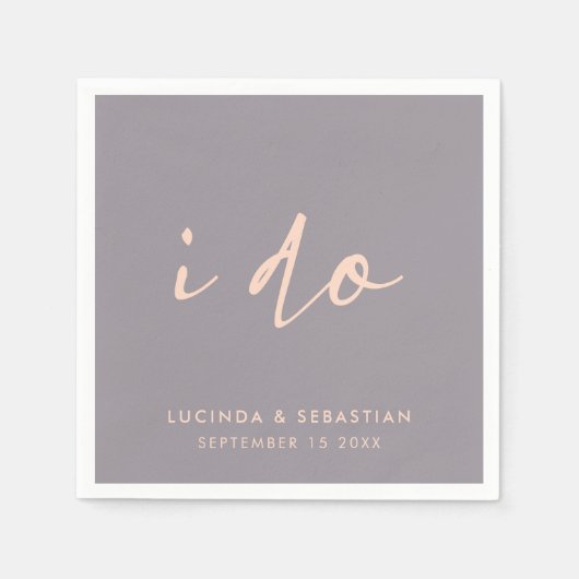 Weddag Modern legant script dat ik grijs maak Servet (Voorkant)