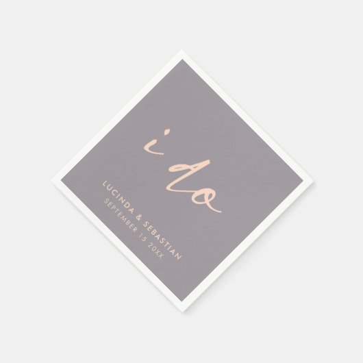 Weddag Modern legant script dat ik grijs maak Servet (Hoek)