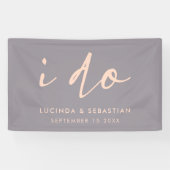 Weddag Modern legant script dat ik grijs maak Spandoek (Horizontaal)