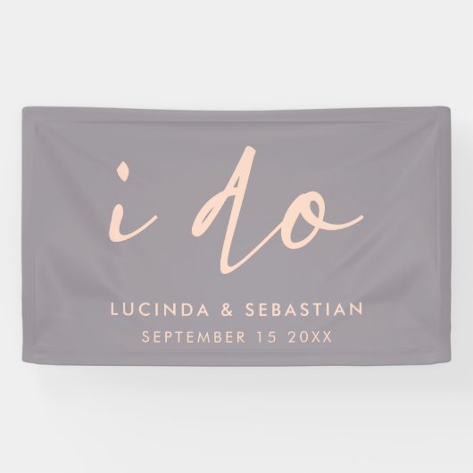 Weddag Modern legant script dat ik grijs maak Spandoek (Horizontaal)