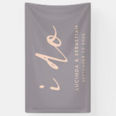 Weddag Modern legant script dat ik grijs maak Spandoek (Verticaal)