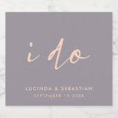 Weddag Modern legant script dat ik grijs maak Sparkling Wijnetiket (Enkel label)