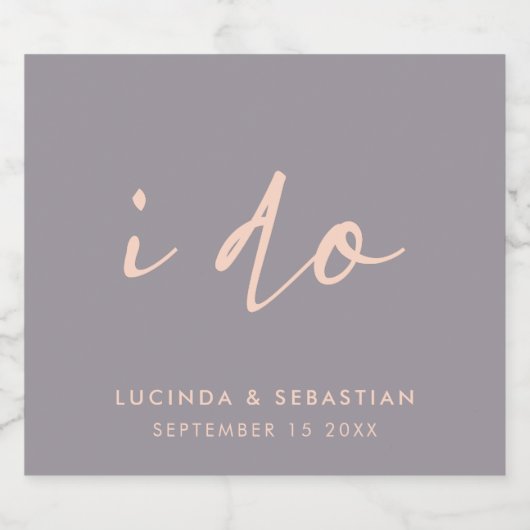 Weddag Modern legant script dat ik grijs maak Sparkling Wijnetiket (Enkel label)