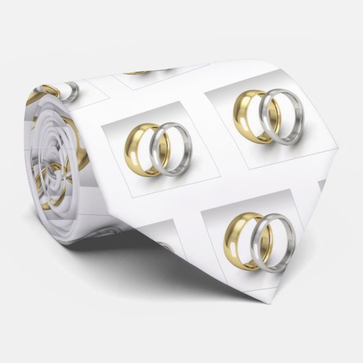 ***WEDDAG** STROPDAS *MET RINGEN VOOR UW GROEP* (Opgerold)