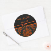 Weddatum - Gepersonaliseerd Ronde Sticker (Envelop)