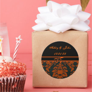 Weddatum - Gepersonaliseerd Ronde Sticker