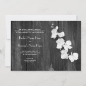 Weddding Invite - Barnwood & Orchids Kaart (Achterkant)