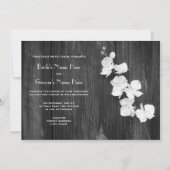 Weddding Invite - Barnwood & Orchids Kaart (Achterkant)