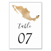 Wedde Destination Mexico Gold Map Heart Table Kaart (Voorkant)