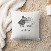 Wedde Pillow met Bride en Groom Kussen (Deken)