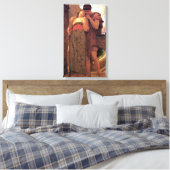 Wedded Bliss (door Frederic Leighton) Canvas Afdruk (Insitu (Slaapkamer))