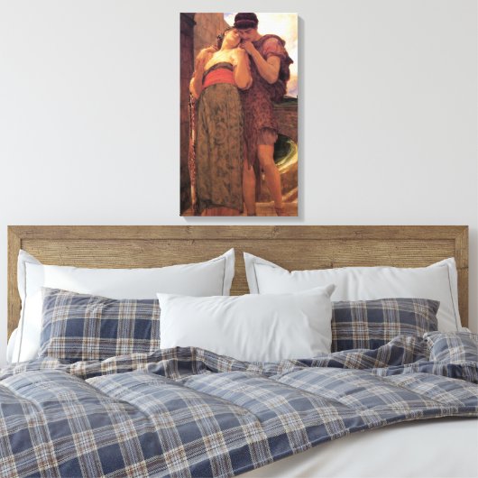 Wedded Bliss (door Frederic Leighton) Canvas Afdruk (Insitu (Slaapkamer))