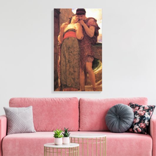 Wedded Bliss (door Frederic Leighton) Canvas Afdruk (Insitu (Woonkamer))