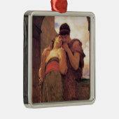 Wedded Bliss (door Frederic Leighton) Metalen Ornament (Rechts)