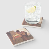 Wedded Bliss (door Frederic Leighton) Stenen Onderzetter (Zijkant)