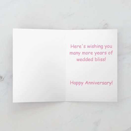 Wedded Bliss jubileumkaart Bedankkaart (Binnen)