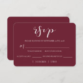 Wedded Bliss RSVP-kaart RSVP Kaartje (Voorkant / Achterkant)