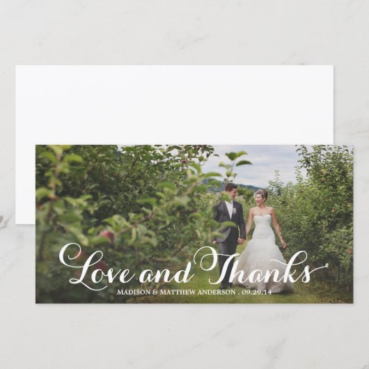 Wedded Bliss | Trouwbedankje Fotokaart Bedankkaart (Voorkant / Achterkant)