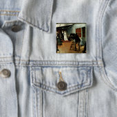 Wedden bij de fotograaf 1878-9 vierkante button 5,1 cm (In situ)