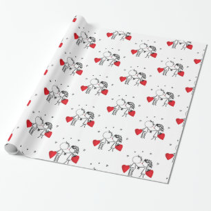 Wedden, dag Valenine, liefde Cadeaupapier