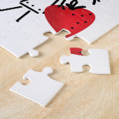 Wedden, dag Valenine, liefde Legpuzzel (Zijkant)