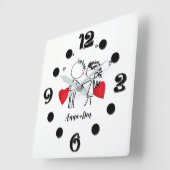 Wedden, dag Valenine, liefde Vierkante Klok (Hoek)