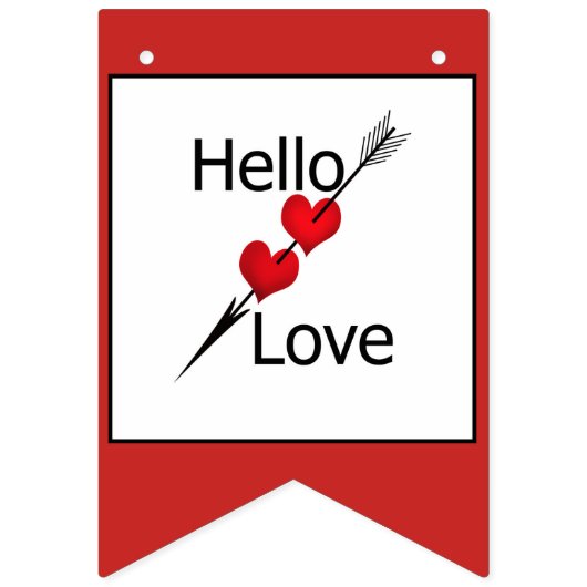 Wedden, dag Valenine, liefde Vlaggetjes (Tweede vlag)