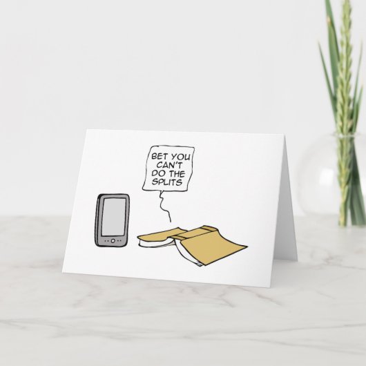 Wedden dat je de splitsingen niet kunt doen bedankkaart (Voorkant)