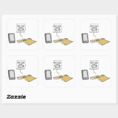 Wedden dat je de splitsingen niet kunt doen vierkante sticker (Vel)