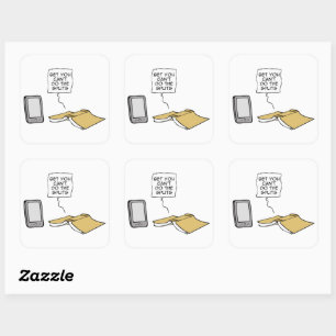 Wedden dat je de splitsingen niet kunt doen vierkante sticker