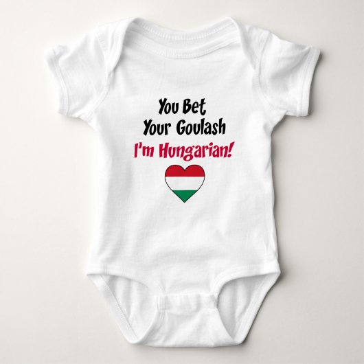 Wedden dat je goulash ik Hongaars ben Romper (Voorkant)