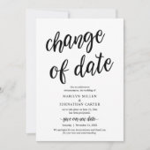 Wedden, datumwijziging, zwart, aankondiging (Voorkant)