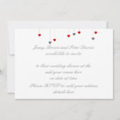 Wedden eenden 2 en twee harten trouwuitnodiging kaart (Achterkant)