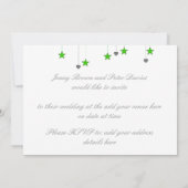 Wedden-eenden sterren en harten trouwuitnodiging kaart (Achterkant)