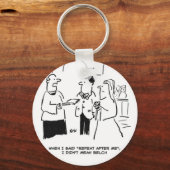 Wedden - Herhaal het na mij. Funny Cartoon Sleutelhanger (Voorkant)